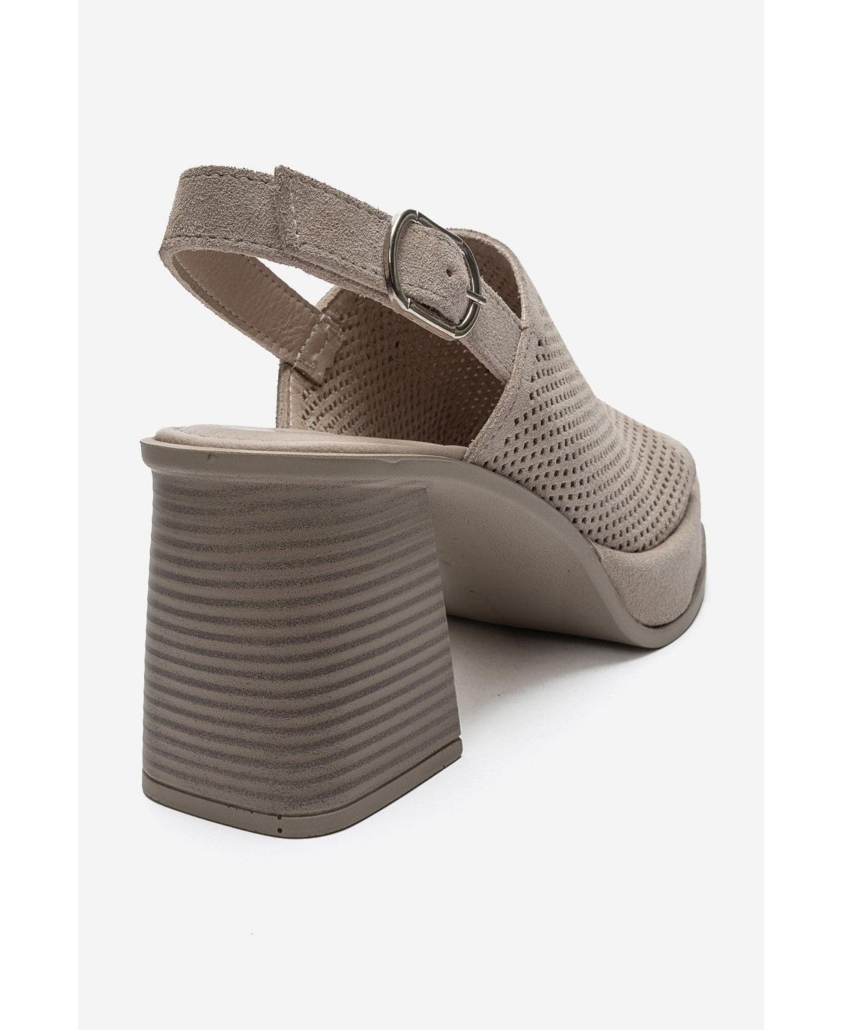 Forever and Always Shoes Women's Penvia Block Heel Leather Platform Sandal
