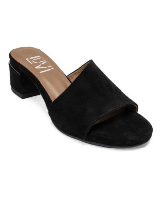 Forever and Always Shoes Women's Delavie Leather Block Heel Sandal