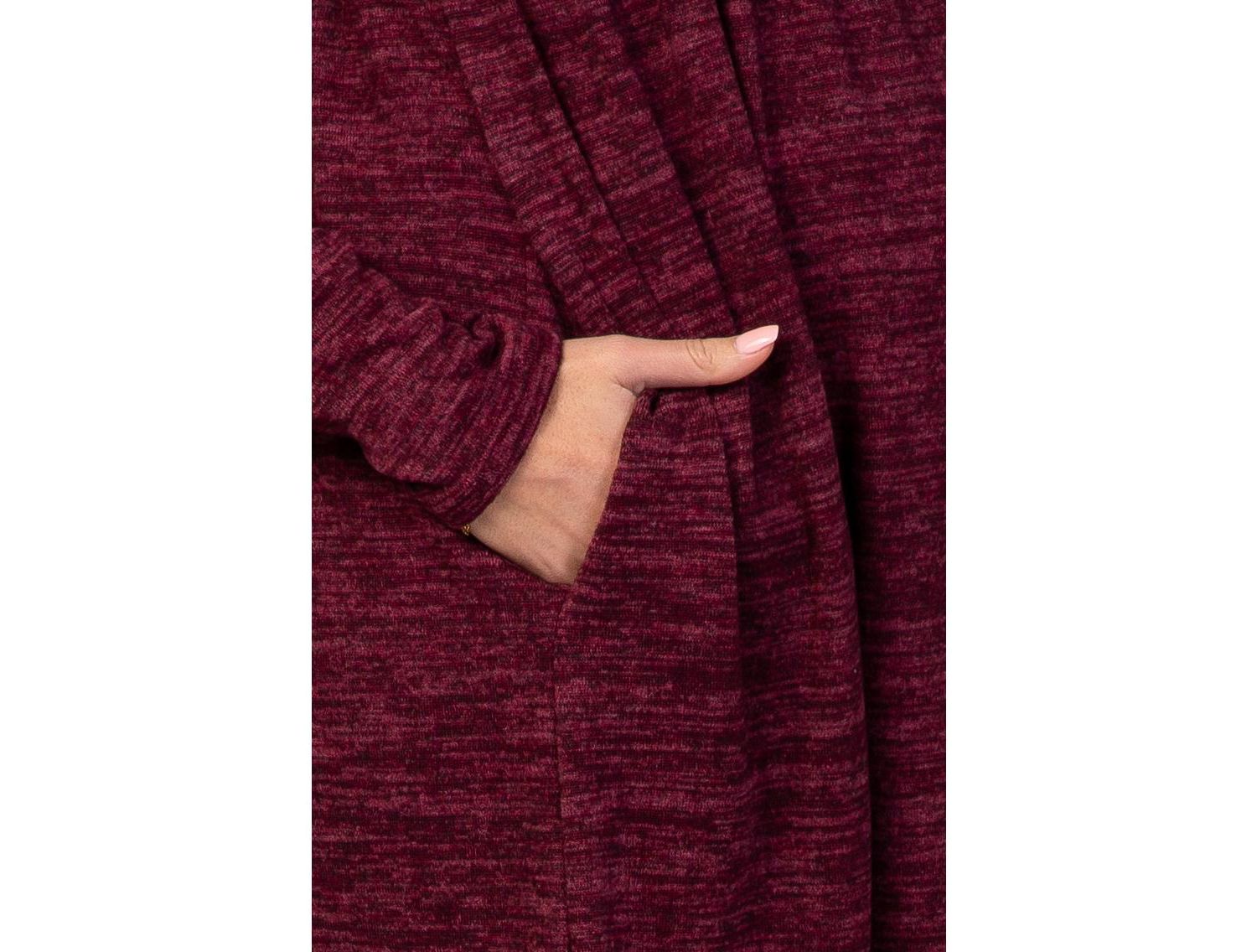Maternity Long-Sleeve Heathered Knit Dress