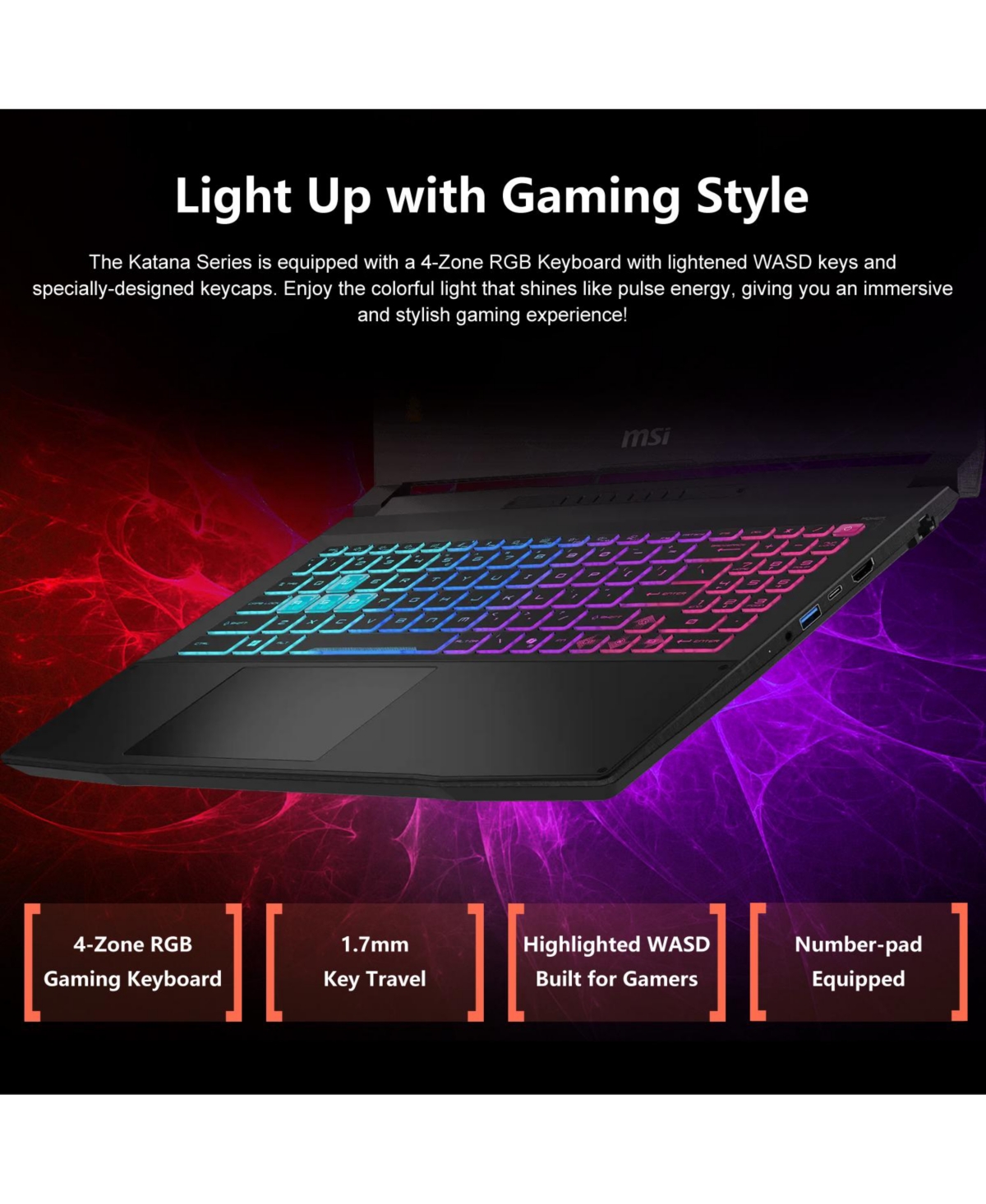 Msi Katana 15 15.6" Qhd 165Hz Rtx 5070 Laptop