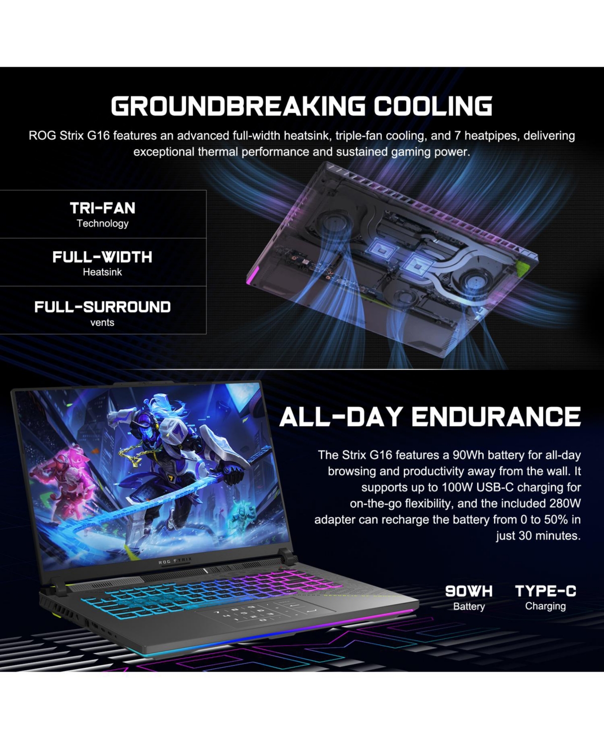 Asus Rog Strix G16 16" Rtx 5070 300Hz Gaming Laptop
