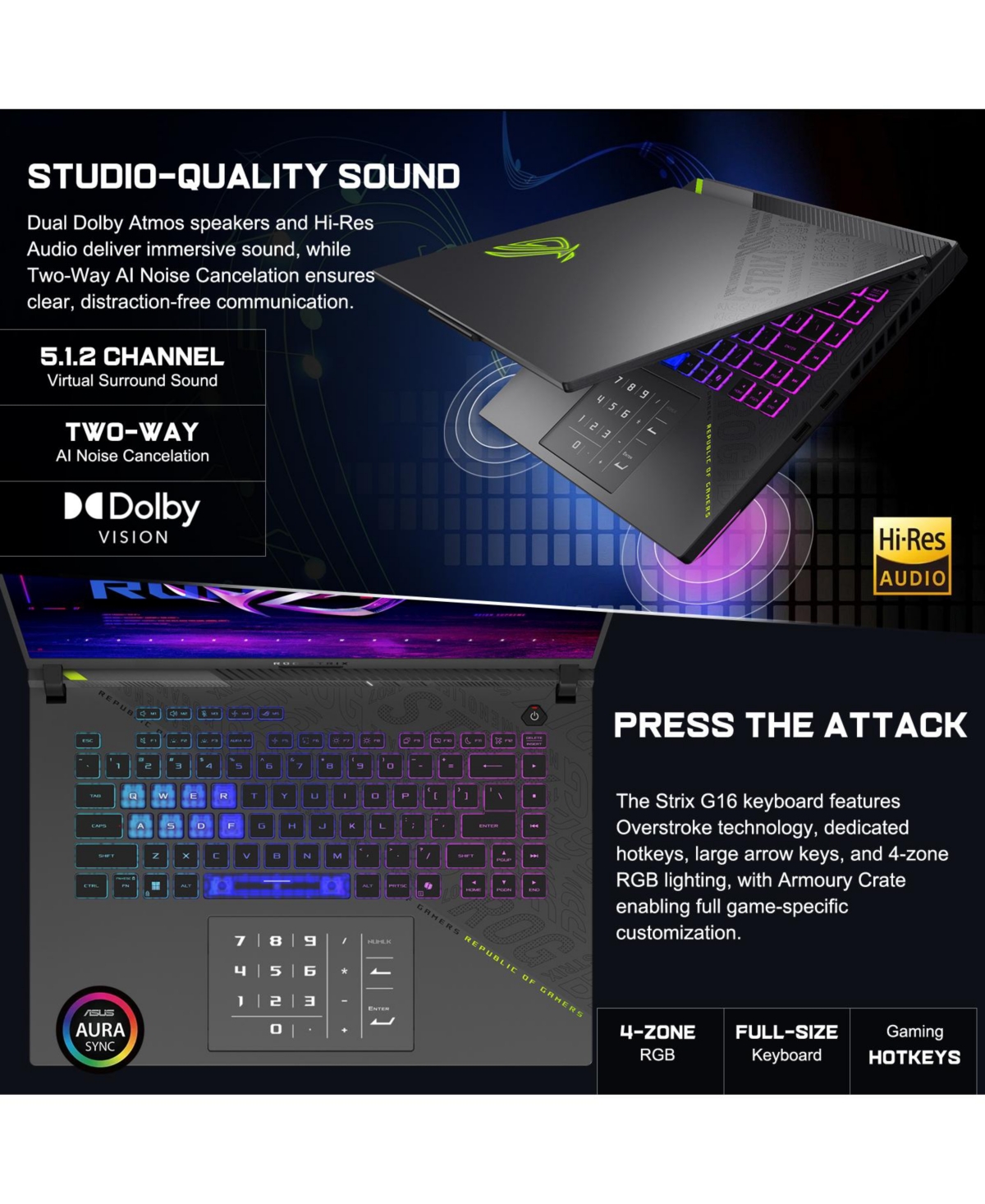 Asus Rog Strix G16 Ryzen 9 Rtx 5070 300Hz 16" Laptop