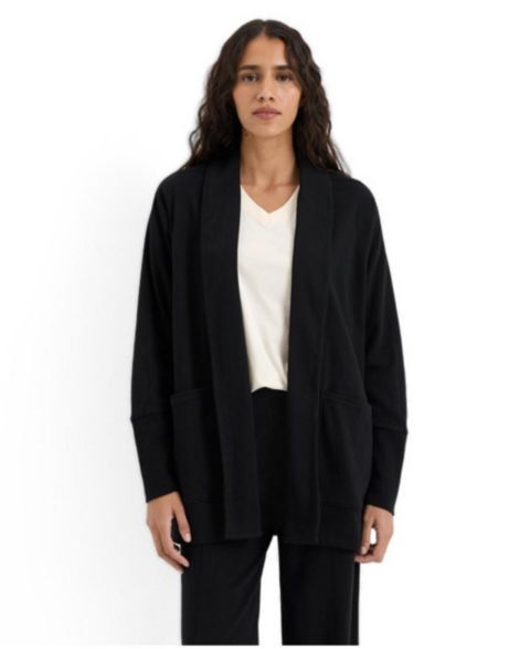 Женский кардиган Pact Organic Cotton Roam Wrap, цвет: Чёрный