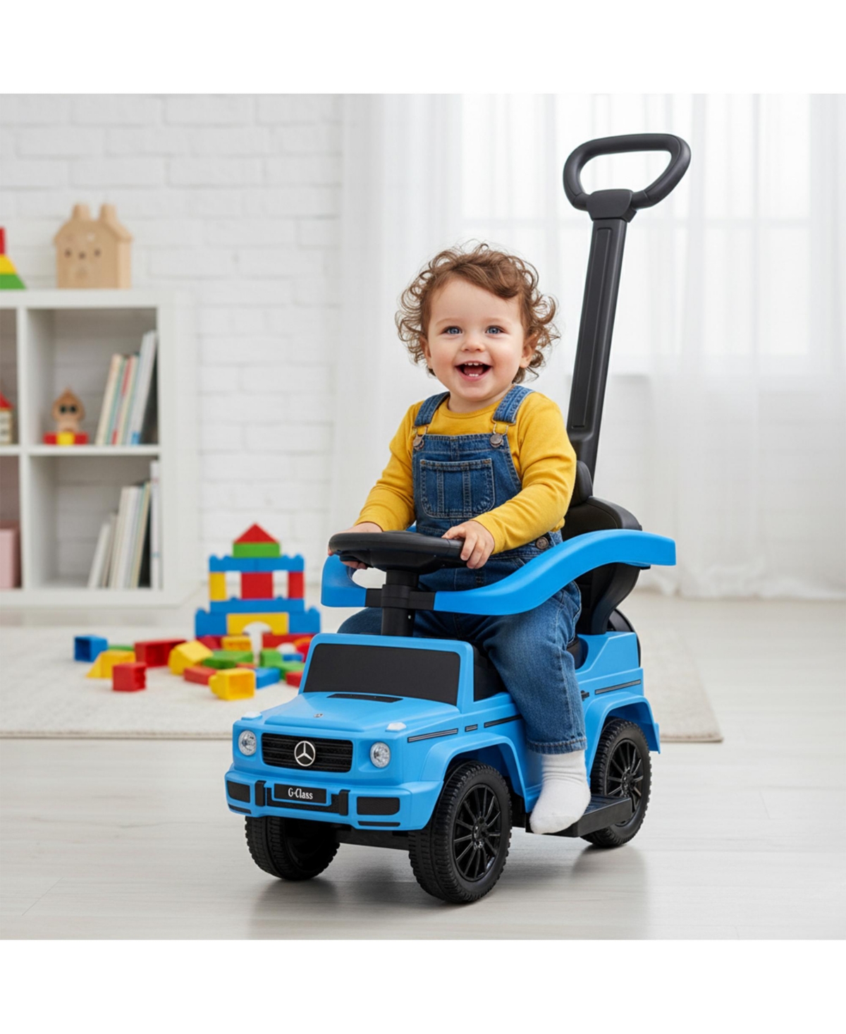 Best Ride on Cars Mercedes G-Wagon 3-in-1 Design Push Car with Under-Seat Storage, Ages 1.5+