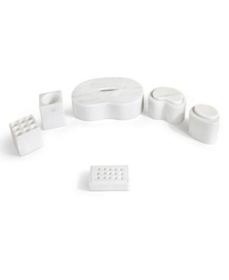 6-piece Marble Bathroom Vanity Set Accessories Set