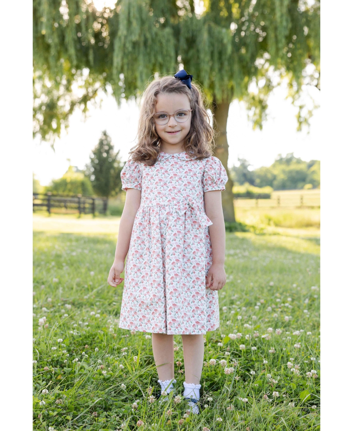 Florence Eiseman Toddler Girls' 2T-5T Floral A-Line Front-Tie Dress