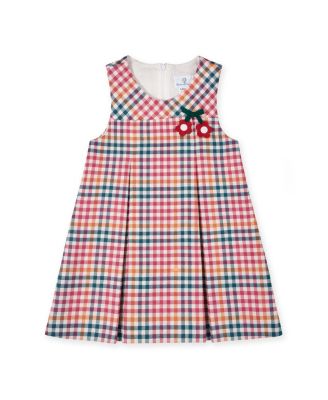 Toddler Girls' 2T-5T Plaid Flower Applique Jumper