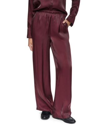 Women's East River Shine Wide Leg Pull-on Satin Pants