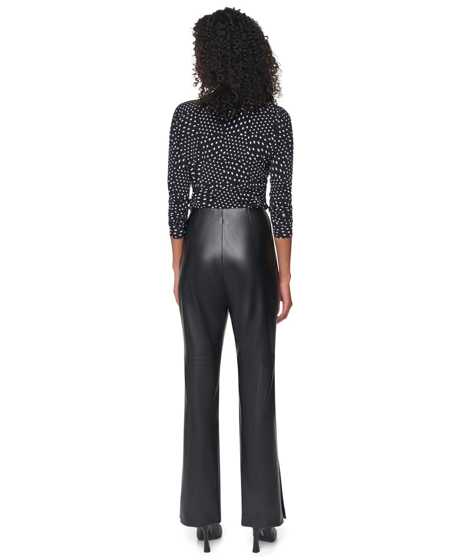 Women's Butter High-Waisted Flared Faux Leather Pants