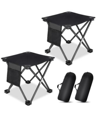 Folding Camping Stool Portable Outdoor Chair Fishing BBQ Hiking Beach Travel Carry Bag