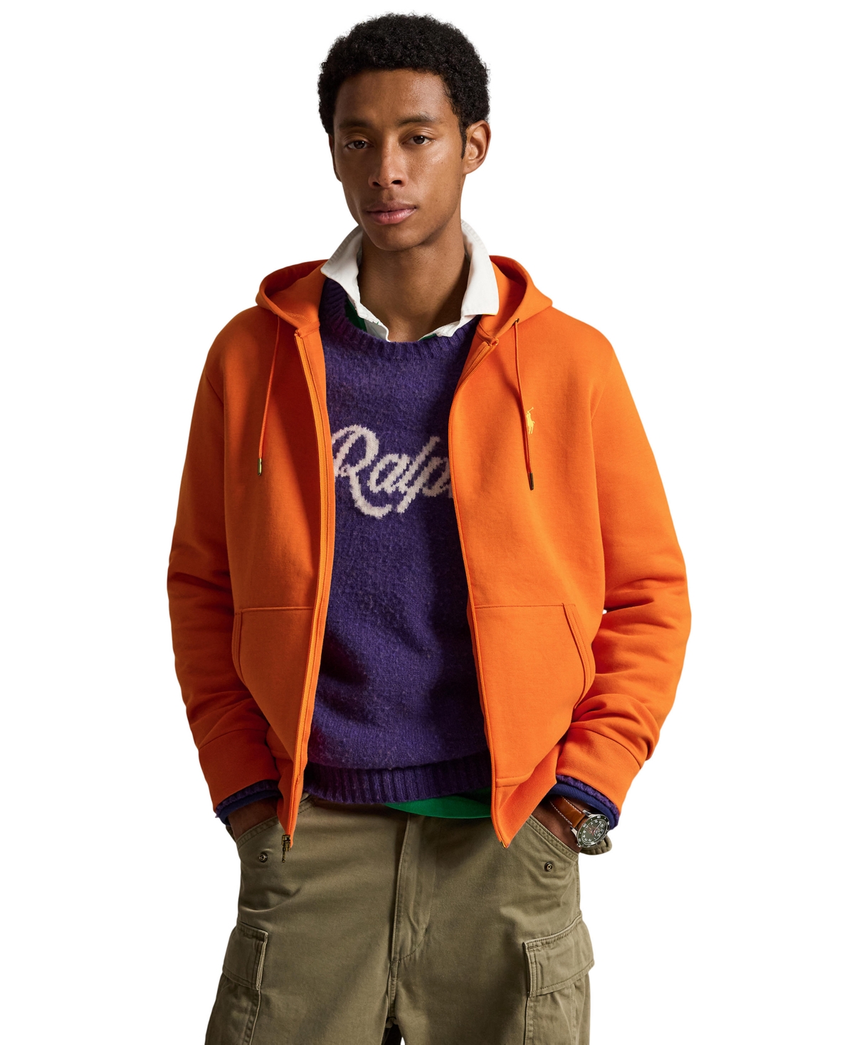 Polo Ralph Lauren Men's Double-knit Full-zip Hoodie In Solar Sky,c1730