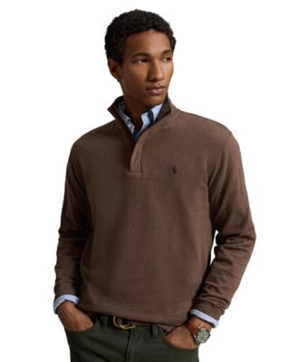 Men's Luxury Jersey Quarter-Zip Pullover Sweater