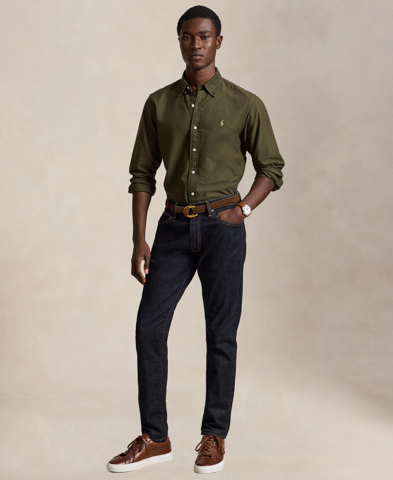 Men's Custom Fit Garment-Dyed Oxford Shirt