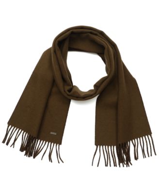 Men's Bicolor Fringe Wool-Blend Wrap Scarf, 12" W x 72" L
