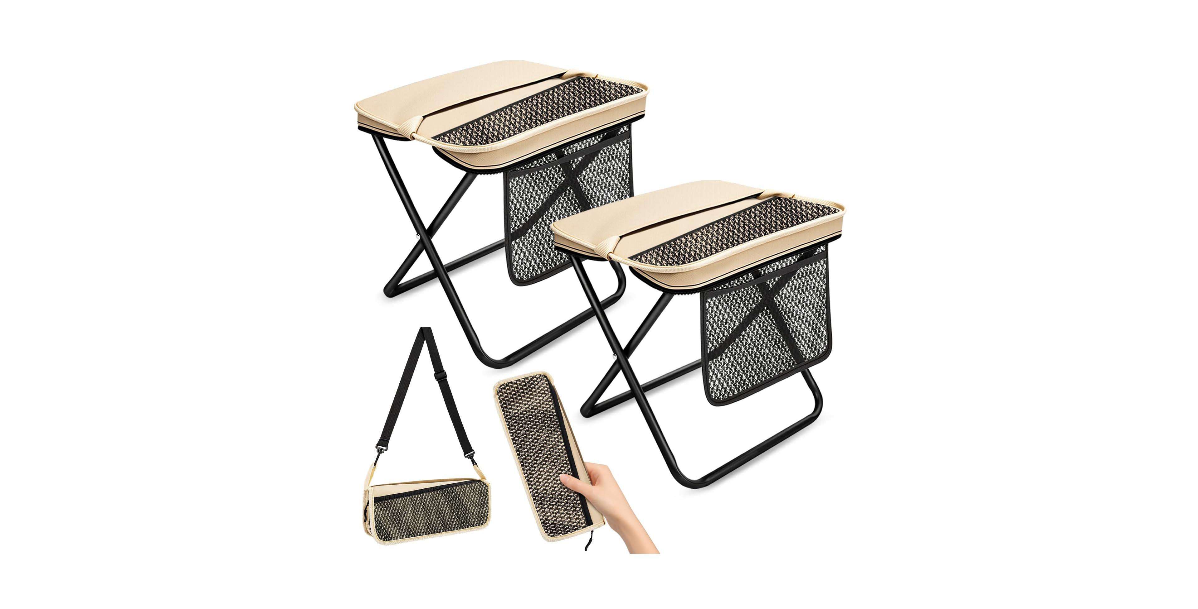Aofar Foldable Stool Portable Camping Chair Heavy Duty