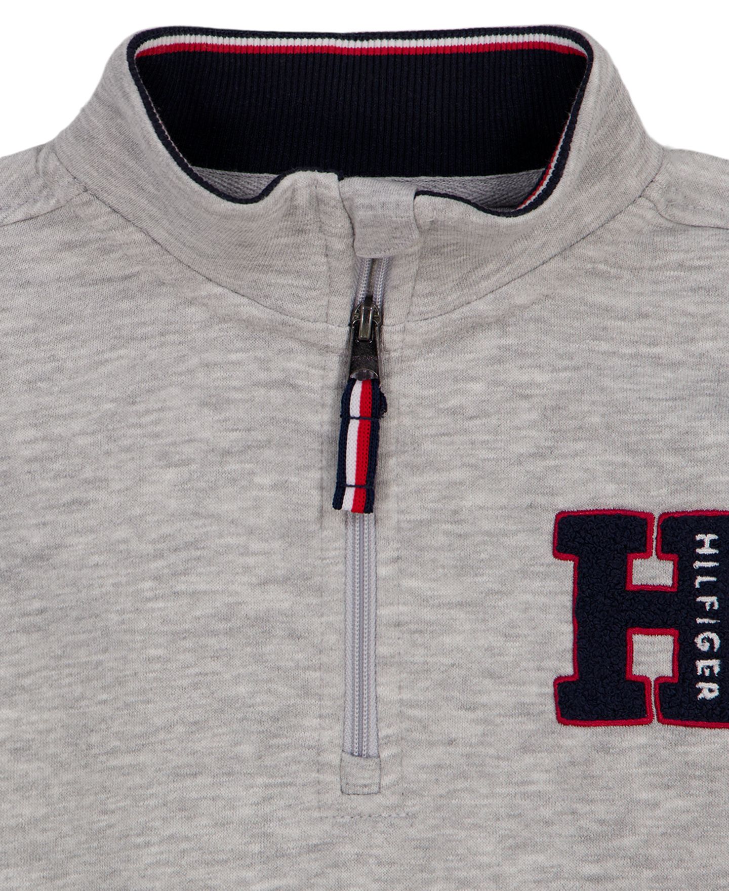 Комплект Tommy Hilfiger Quarter Zip Fleece Top and Pants, 2-Piece Set для мальчиков-малышей, цвет: Серый меланжевый / Тёмно-синий — фото 5