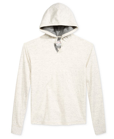 Lucky Brand Men's Lived In Split-Neck Hooded Sweatshirt
