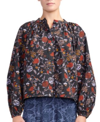Women's Viona Floral-Print Balloon-Sleeve Blouse