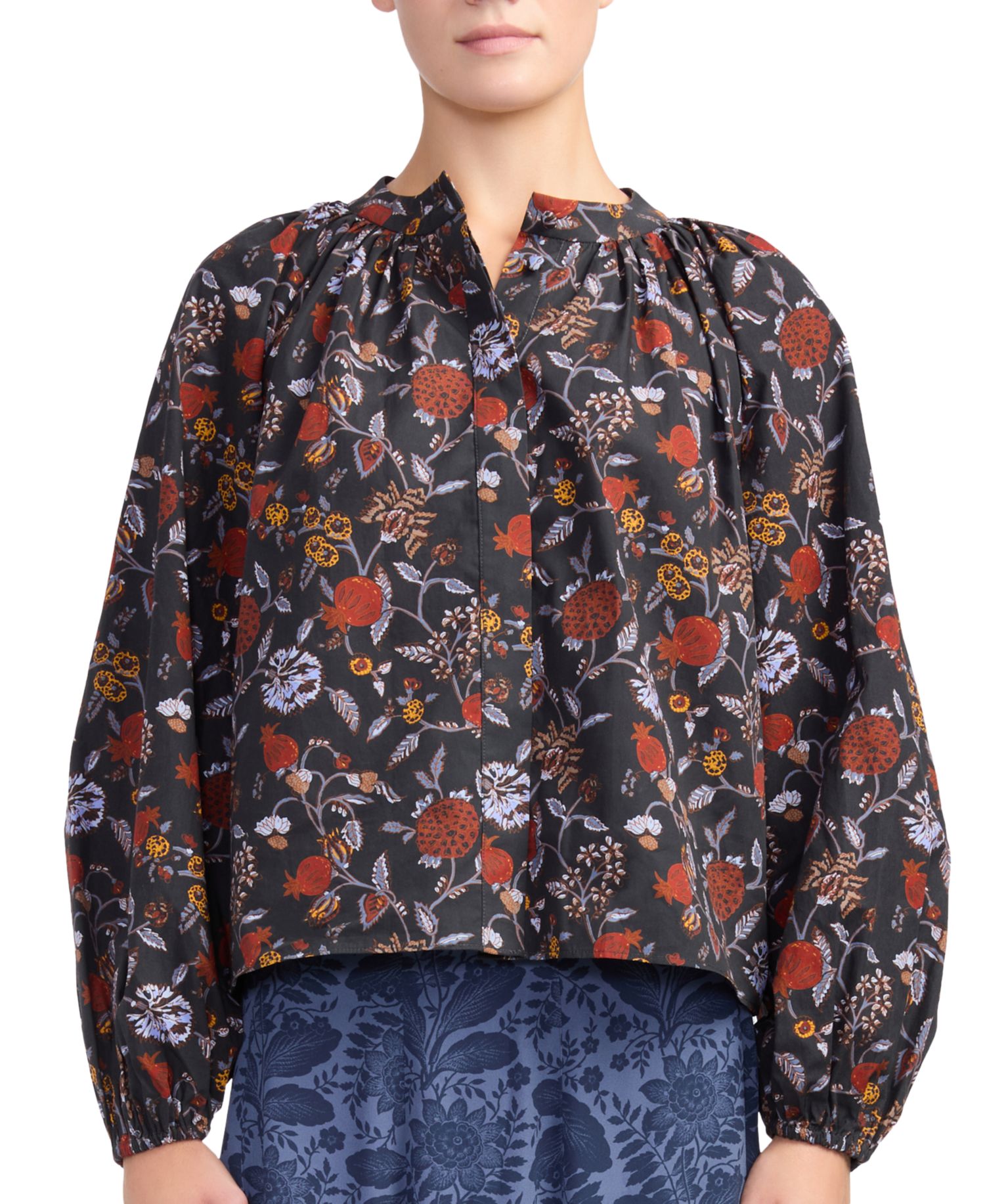 Women's Viona Floral-Print Balloon-Sleeve Blouse