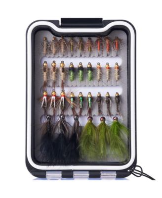 96 Piece Hand Tied Fishing Kit with Storage Box Assorted Dry Wet Streamers Popper