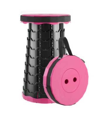 Collapsible Stool Portable Foldable Seat Retractable Carry Strap Outdoor Activities