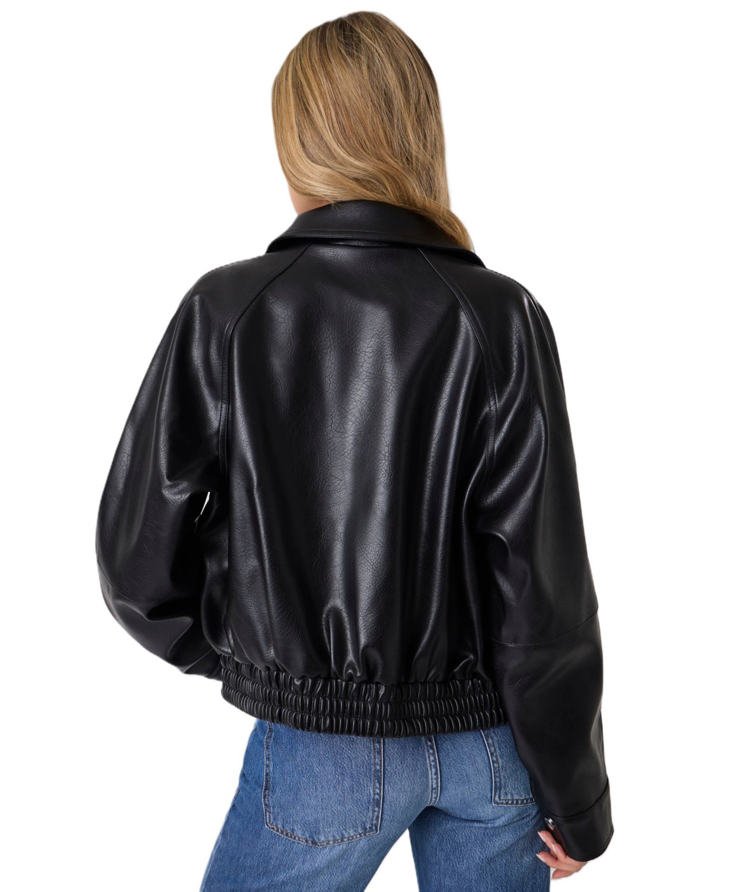 Women's Audrine Faux Leather Long-Sleeve Bomber Jacket