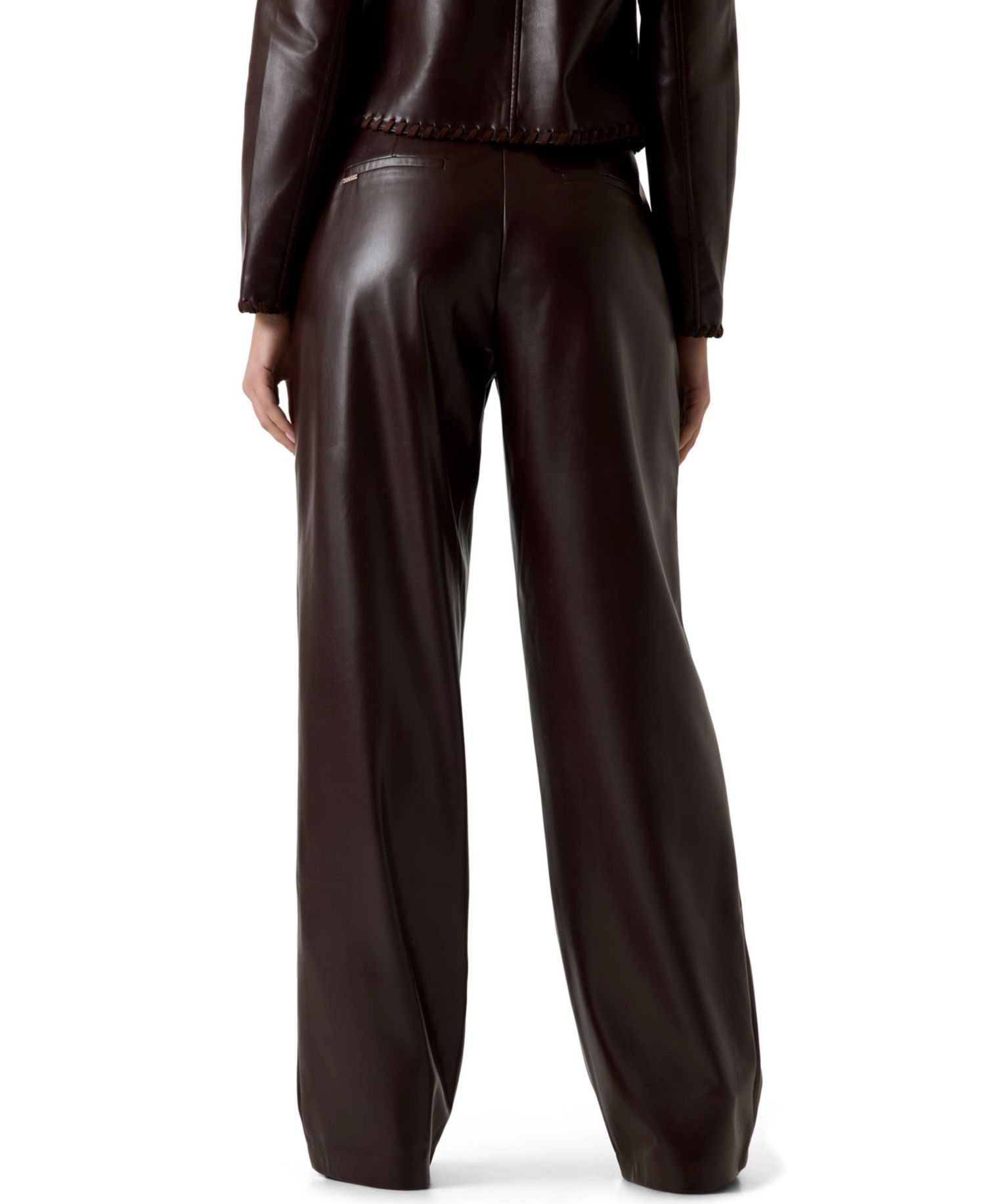 Women's Zanita High-Waisted Wide-Leg Faux Leather Pants