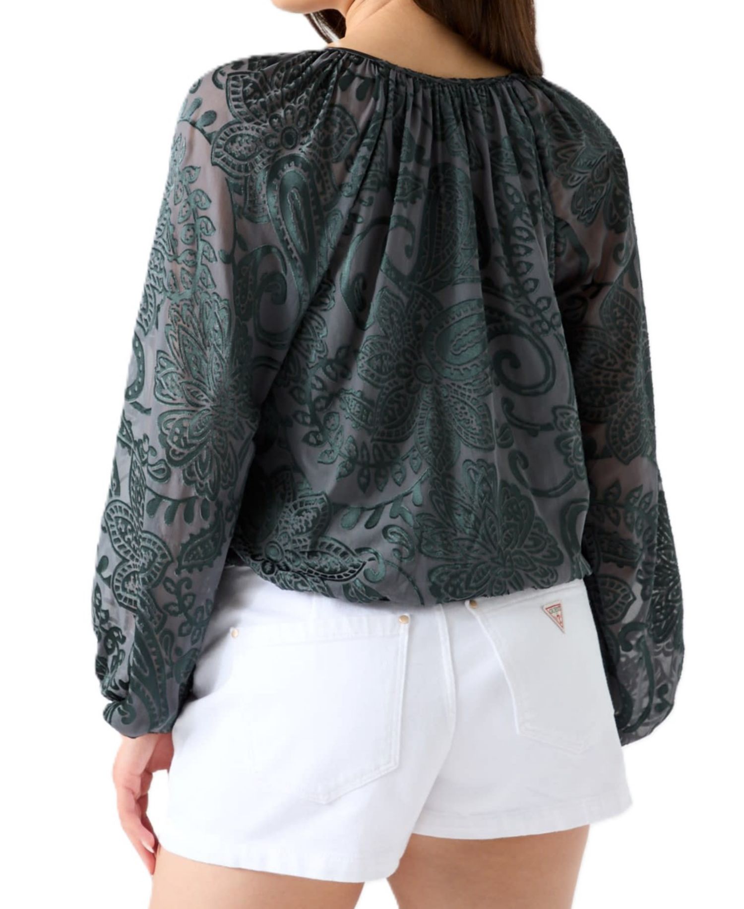 Women's Avery Long-Sleeve Tie-Front V-Neck Blouse