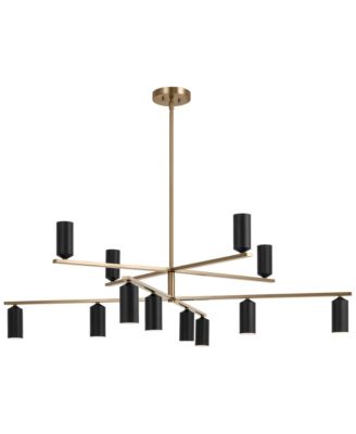 Gala 55 3/4" Champagne Bronze 12-Light Chandelier