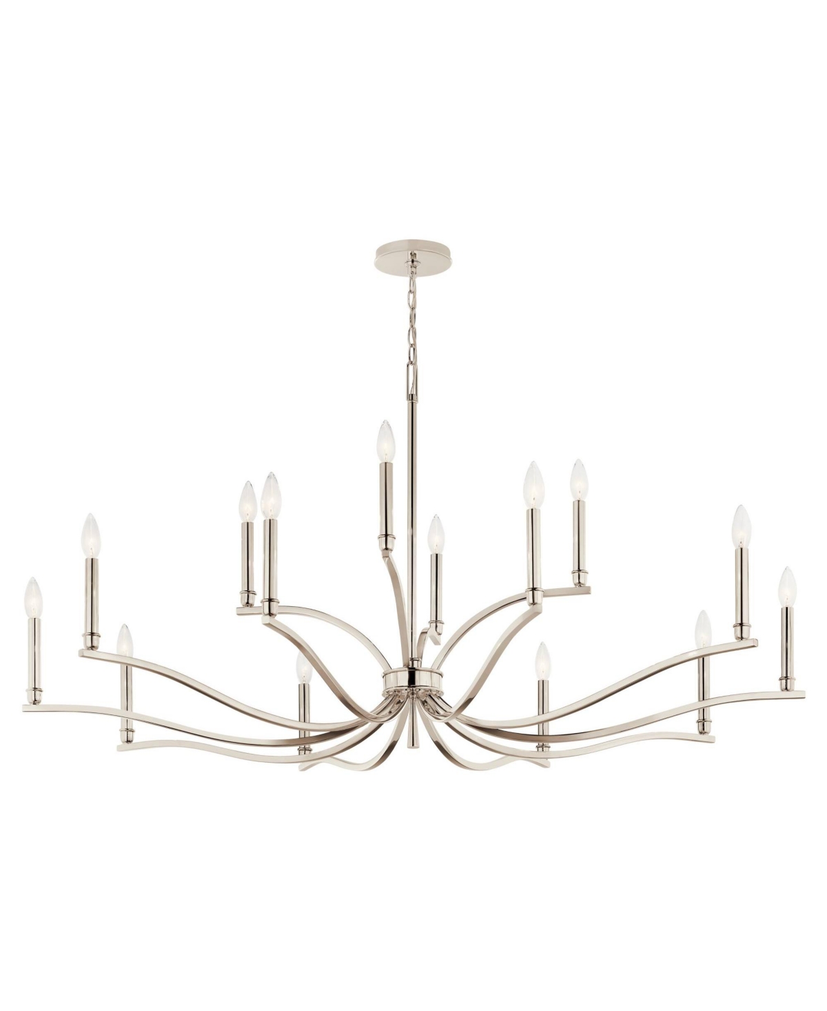 Kichler Malene 52 3/4"W Polished Nickel 14-Light Chandelier