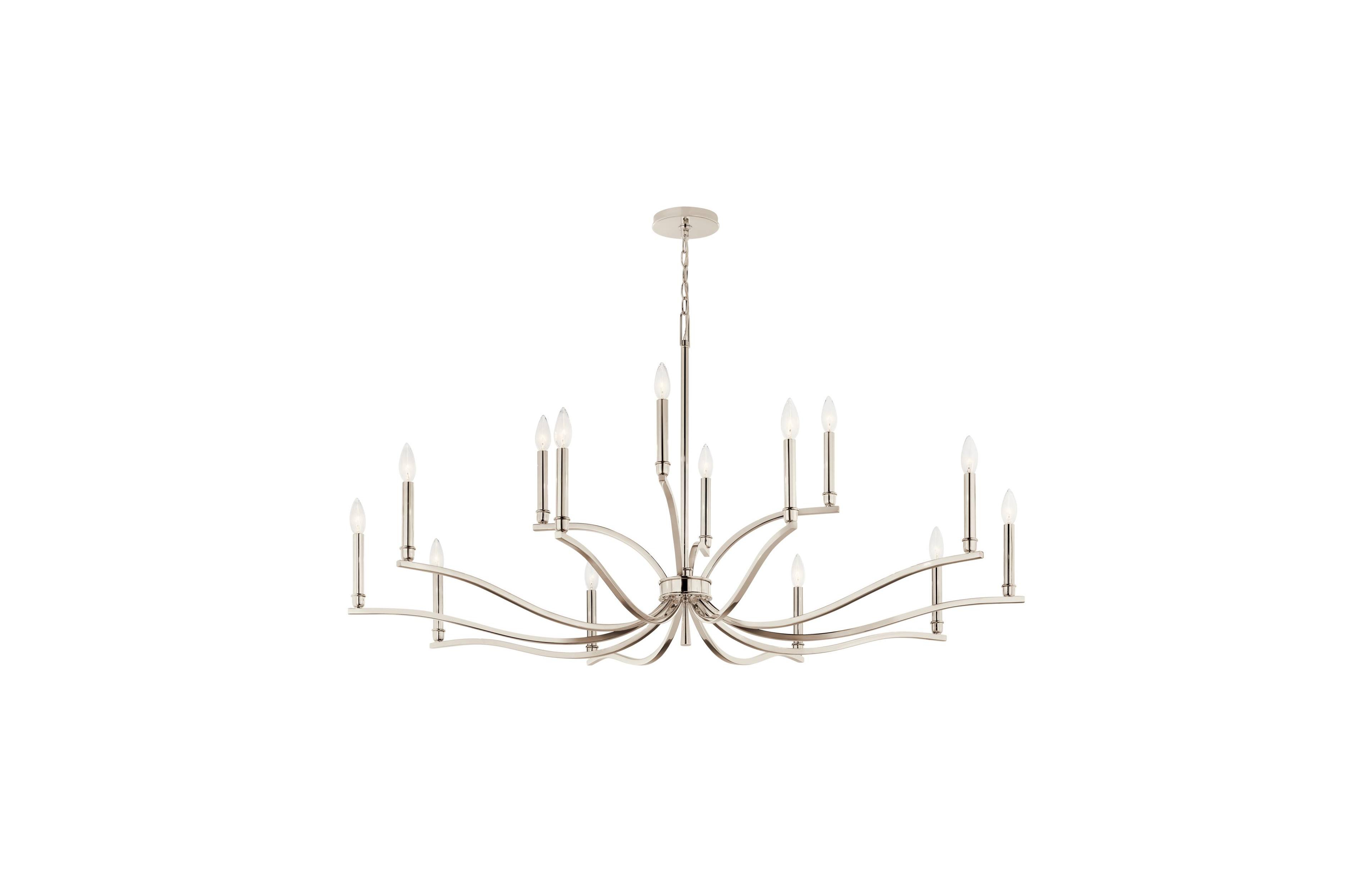 Kichler Malene 52 3/4"W Polished Nickel 14-Light Chandelier
