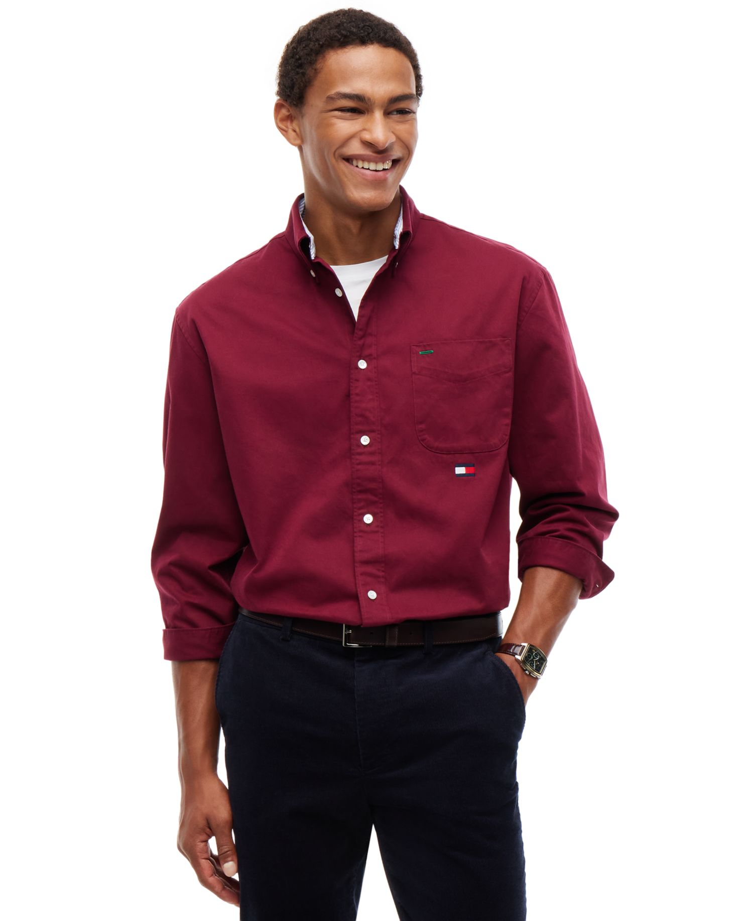 Men's American Icons Relaxed-Fit Twill Button-Down Shirt