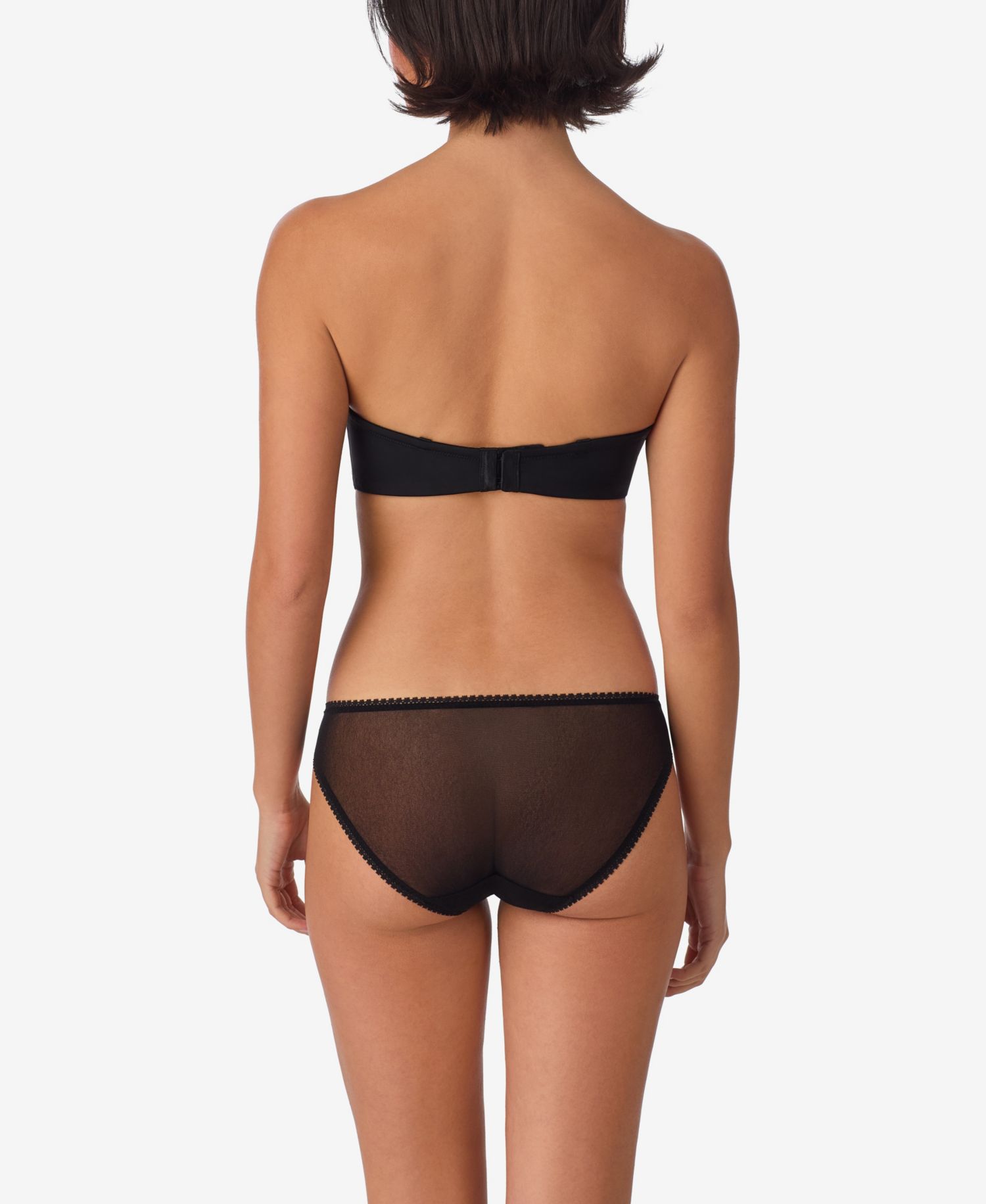 Women's Underwire Strapless Plunging Sleek Micro Bra