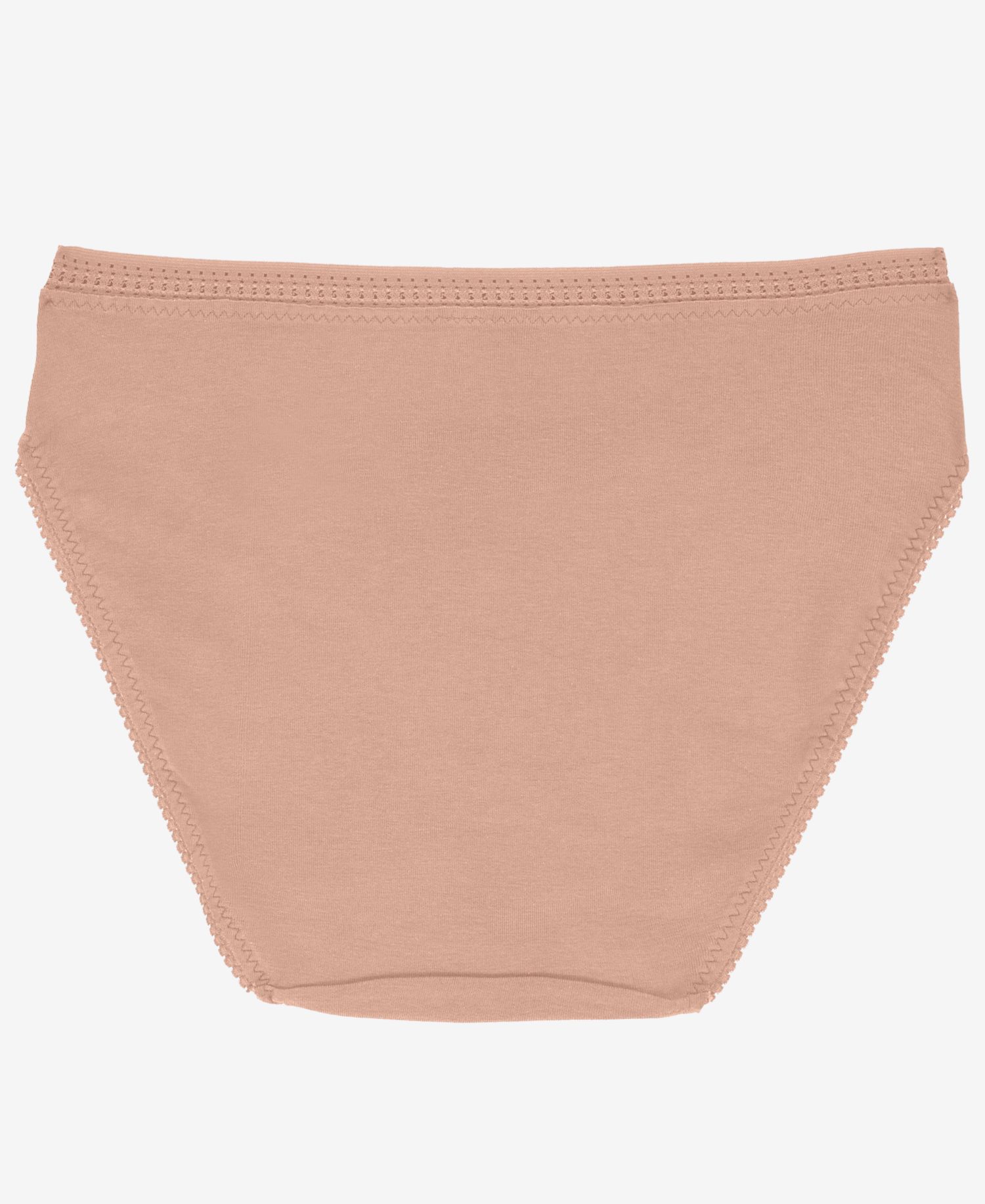 Women's Cabana Cotton-Blend Hi-Cut Brief Crochet Trim Panty, 3-Pack