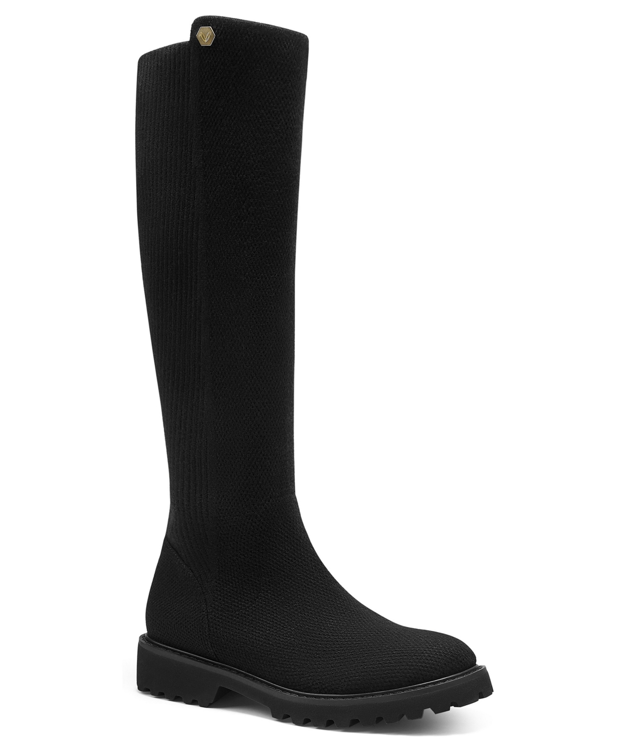 Vivaia Filipa Round-Toe Stretchy Wool Knee-High Boots