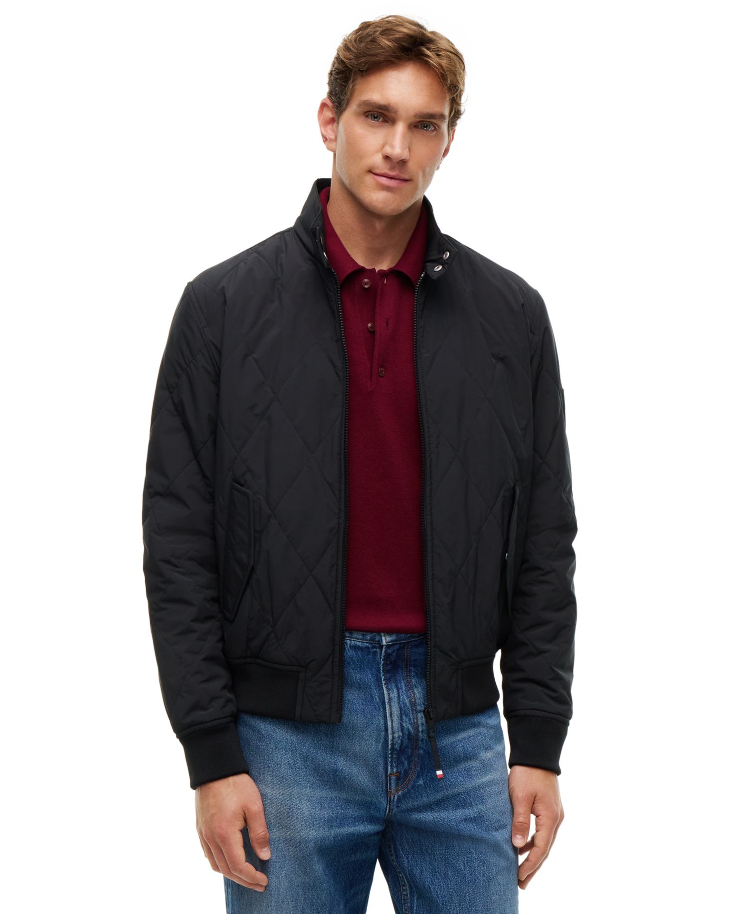 Men's Packable Quilted Harrington Jacket