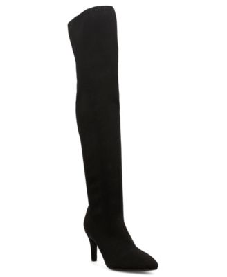 Women's Camera Over-the-Knee Stretch-Knit Pointed Toe Boots