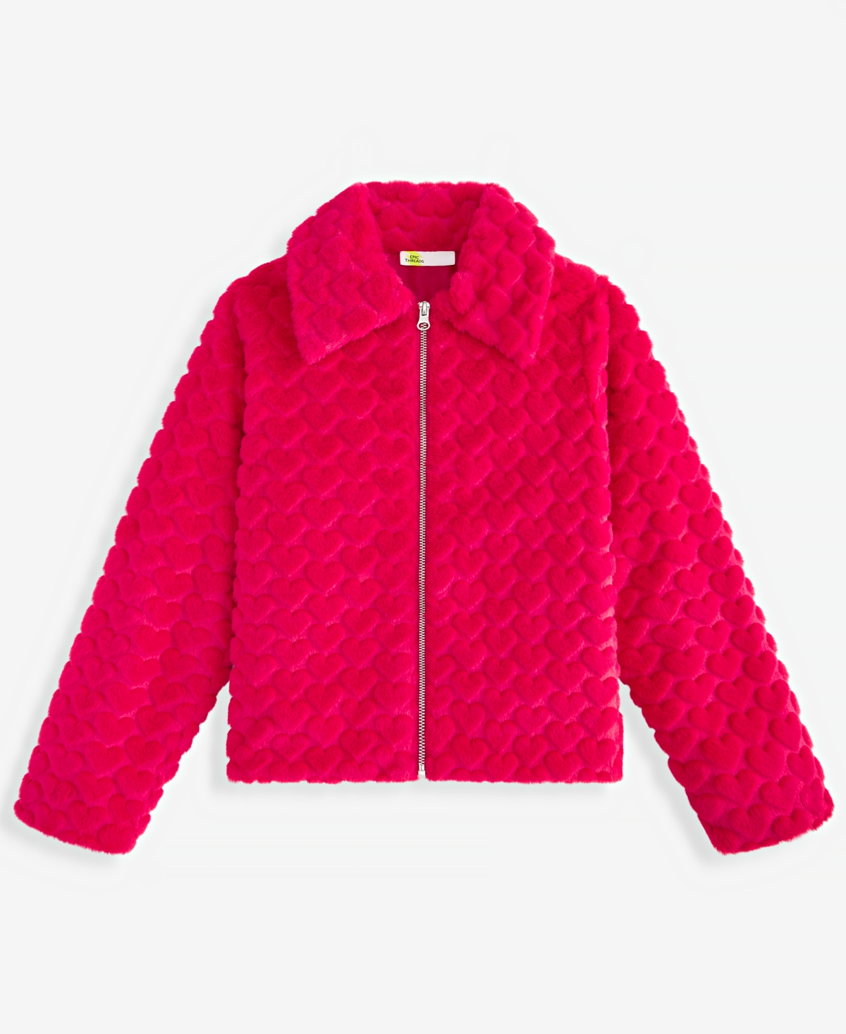 Epic Threads Girls' Xs-xl Heart Faux-fur Jacket, Macy's Exclusive In Cherry Candy