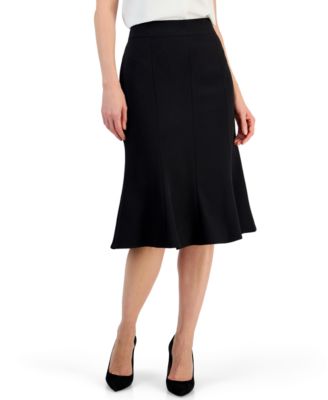 Women's High-Waisted Trumpet Midi Skirt