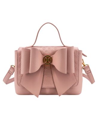 Noble Cross-Bow Small Embossed Satchel Handbag