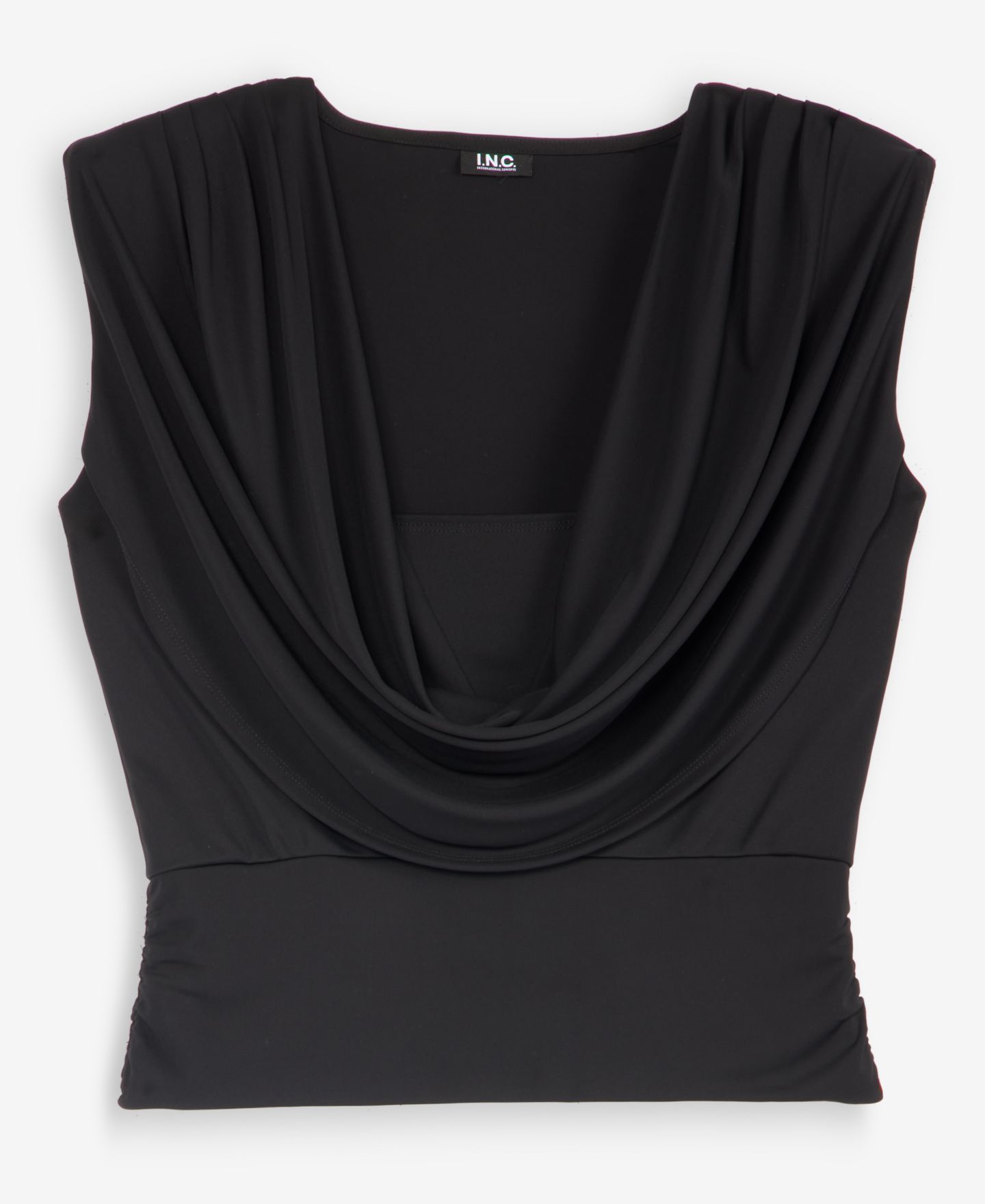 Женский топ I.N.C. International Concepts Cowl Neck, цвет: Глубокий чёрный — фото 6