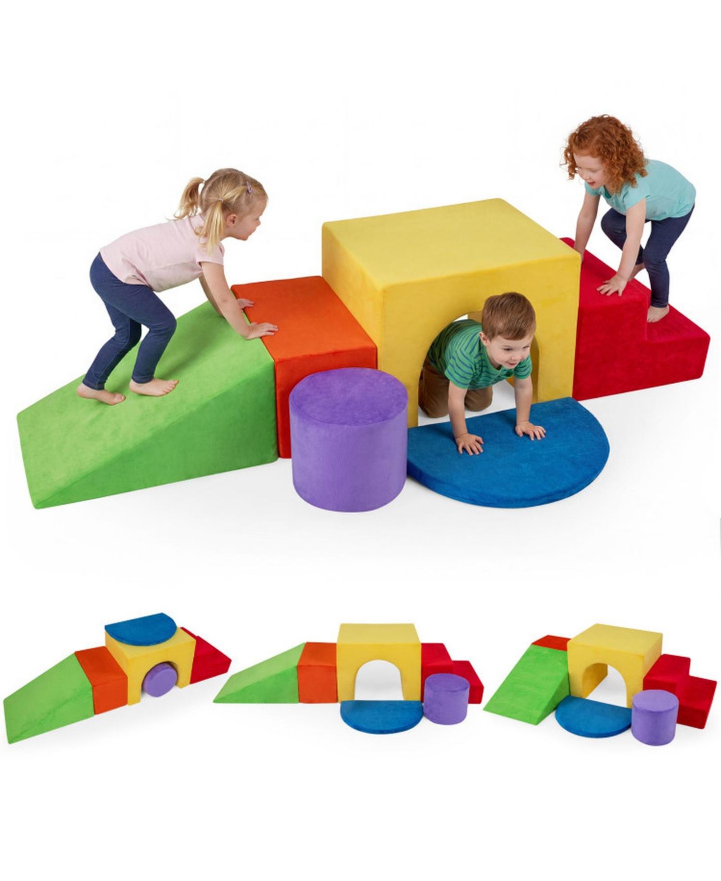 Детские конструкторы SUGIFT Soft Foam Climbing Block 6-Piece Play Set, Ages 3+, цвет: Красный — фото 3