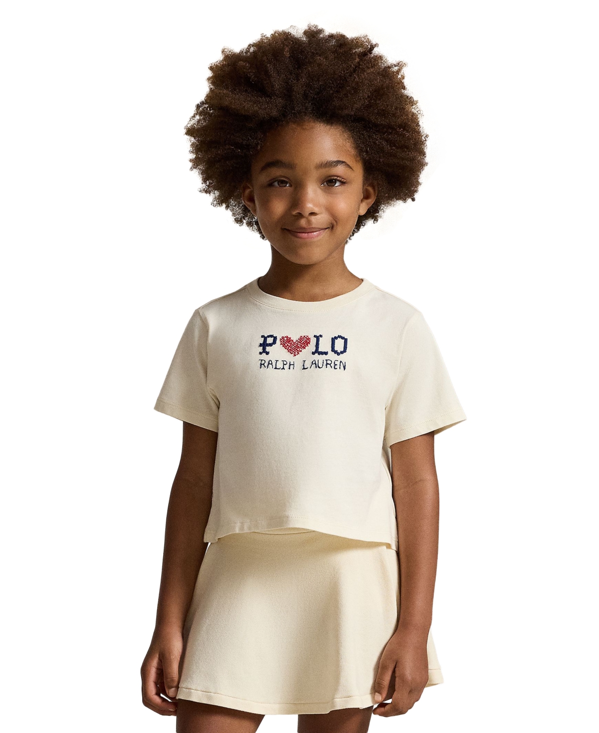 Polo Ralph Lauren Girls' 2T-6X Logo Cotton Jersey T-Shirt
