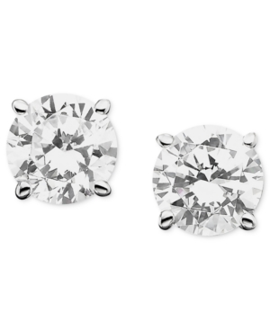 image of Certified Colorless Diamond Stud Earrings in 18k White Gold (1/2 ct. t.w.)
