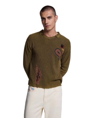Men's Printed polo sweater