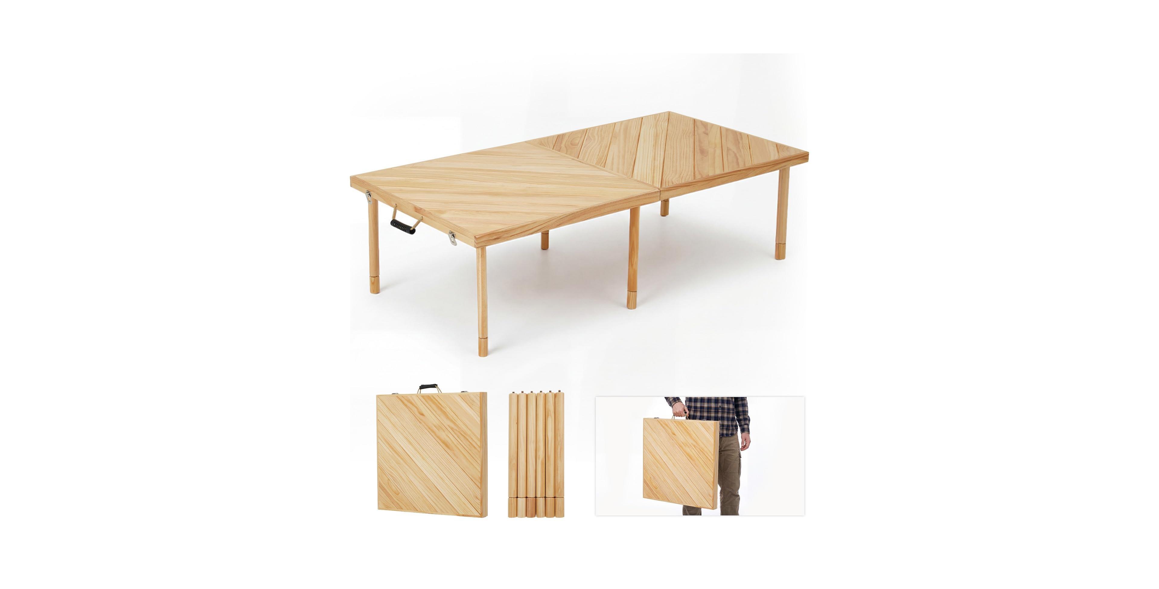 60" X 30" Outdoor Folding Picnic Table, Compact Folding Table, Lightweight, Adjustable Height, Sturdy Construction, Built in Handles, Convenient Carry