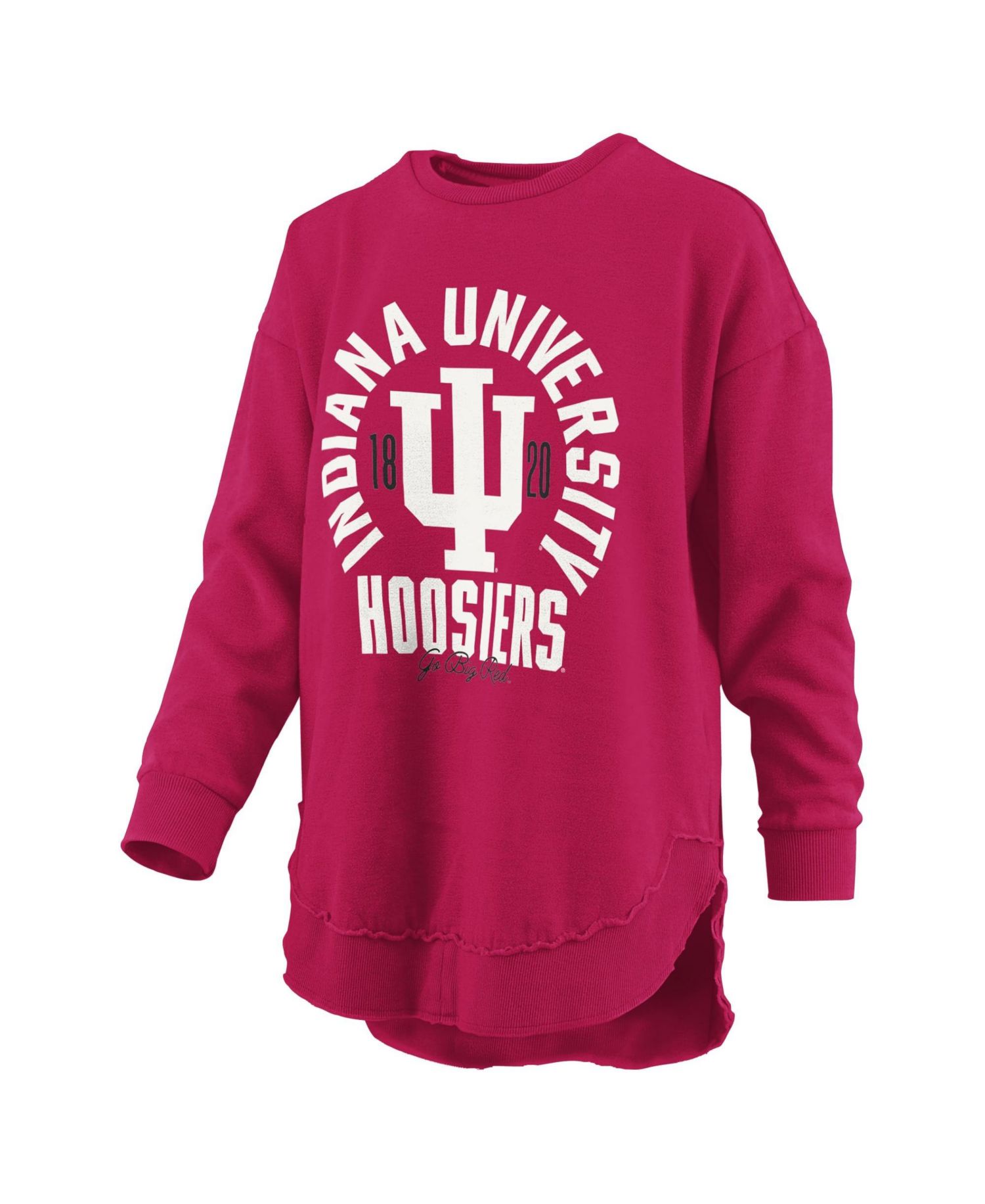 Women's Indiana Hoosiers Blitz Fleece-Lined Crewneck Sweatshirt