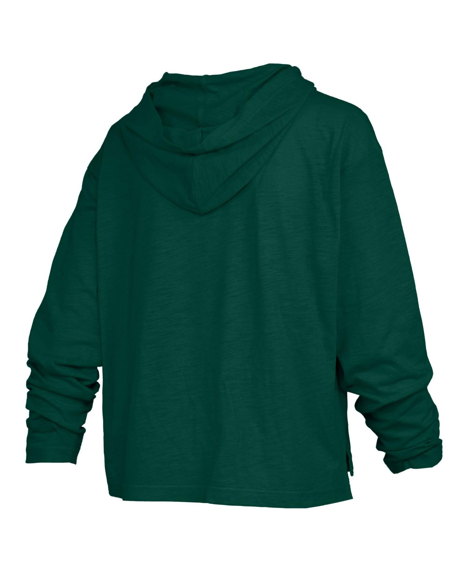 Women's Michigan State Spartans Castillo Hooded Oversized Slub Long-Sleeve T-Shirt