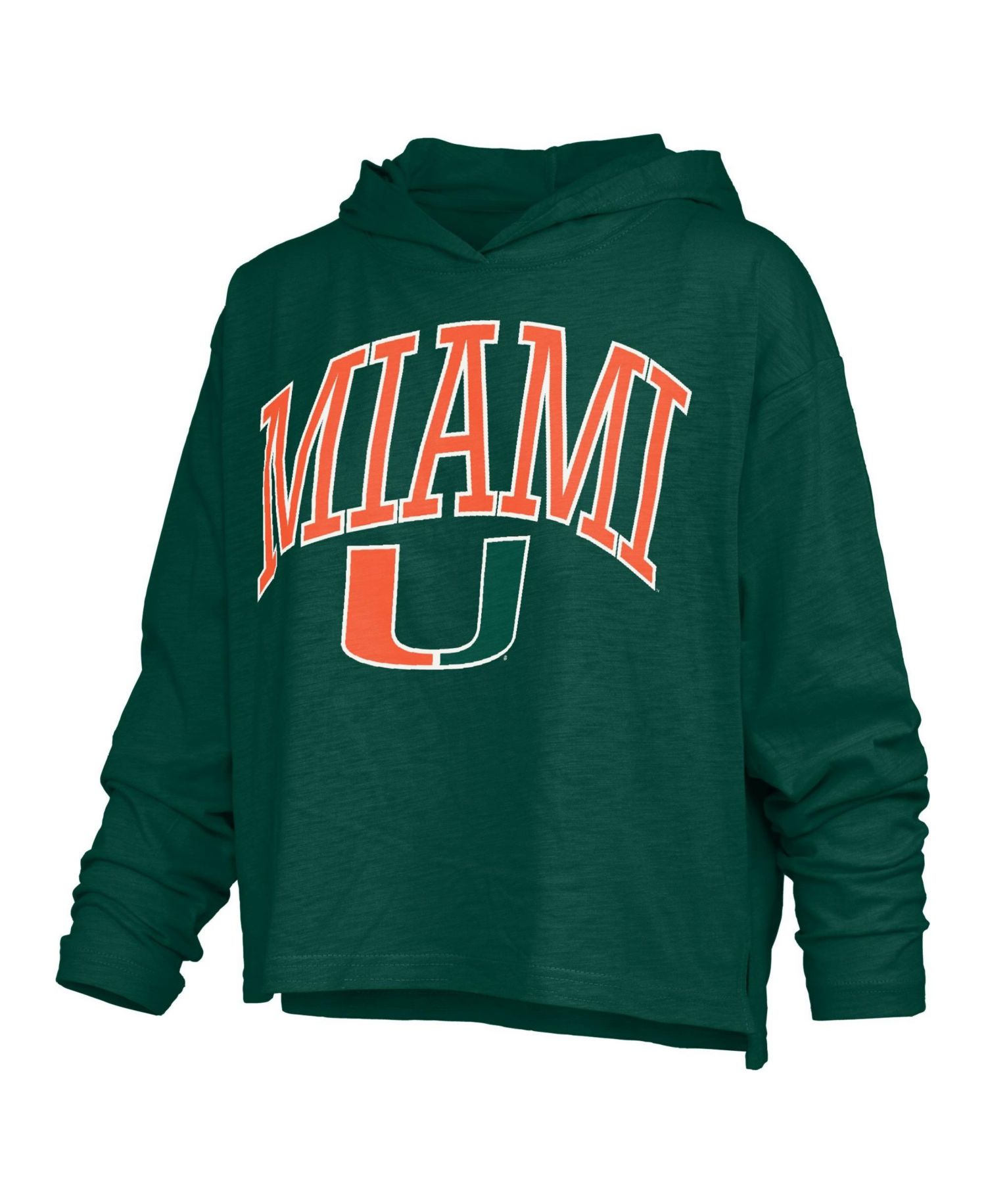 Women's Nelson Arch Over Logo Long-Sleeve Hooded Oversized-Fit Side-Split T-Shirt