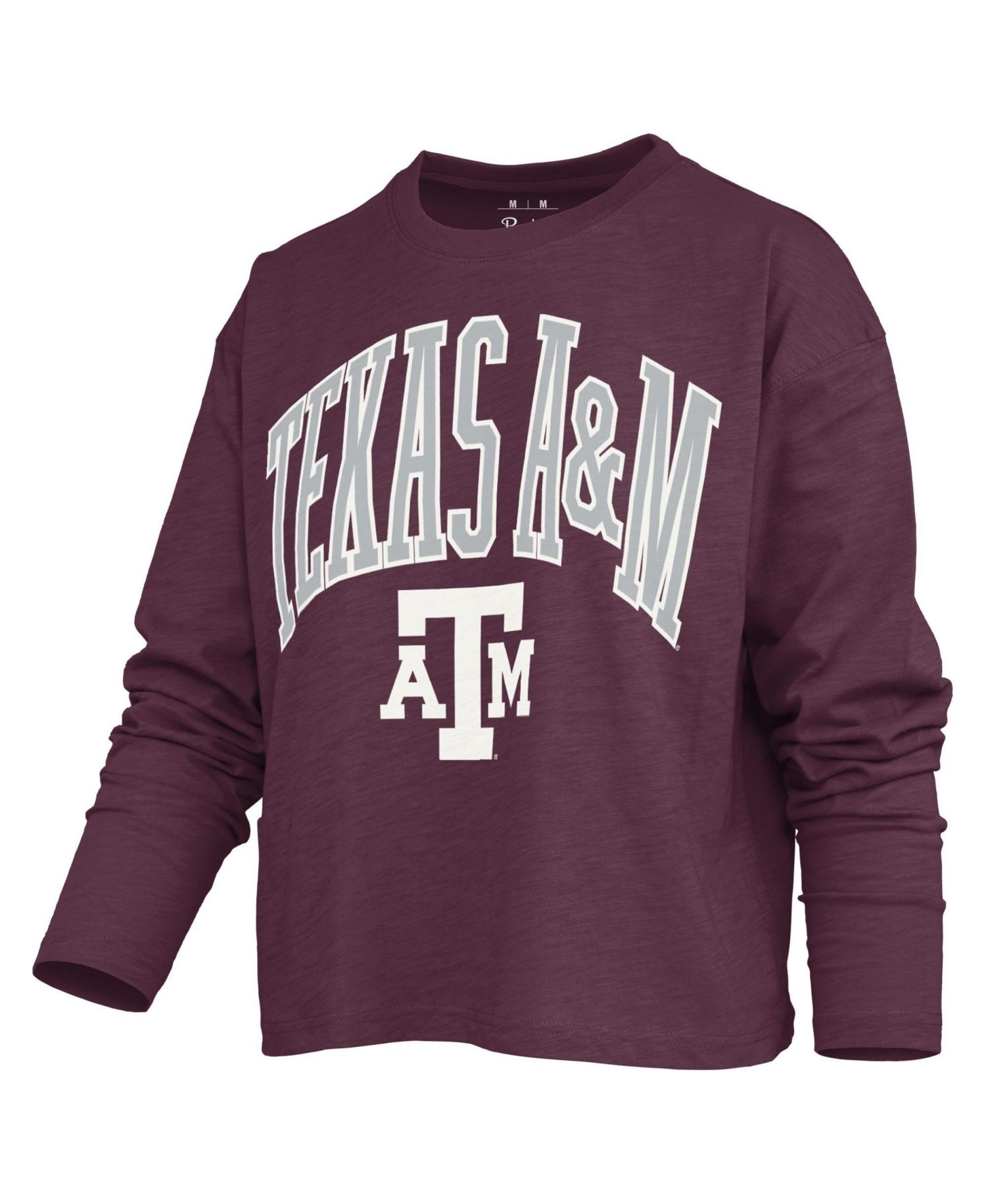 Women's Texas A&M Aggies Motley Boxy Long-Sleeve Burnout T-Shirt